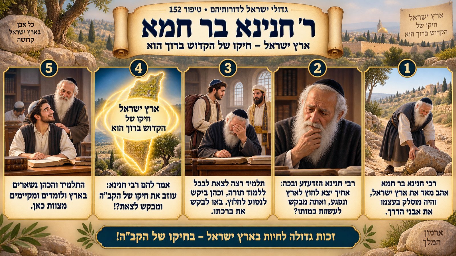 תמונת סיכום — ר' חנינא בר חמא: ר' חנינא בר חמא